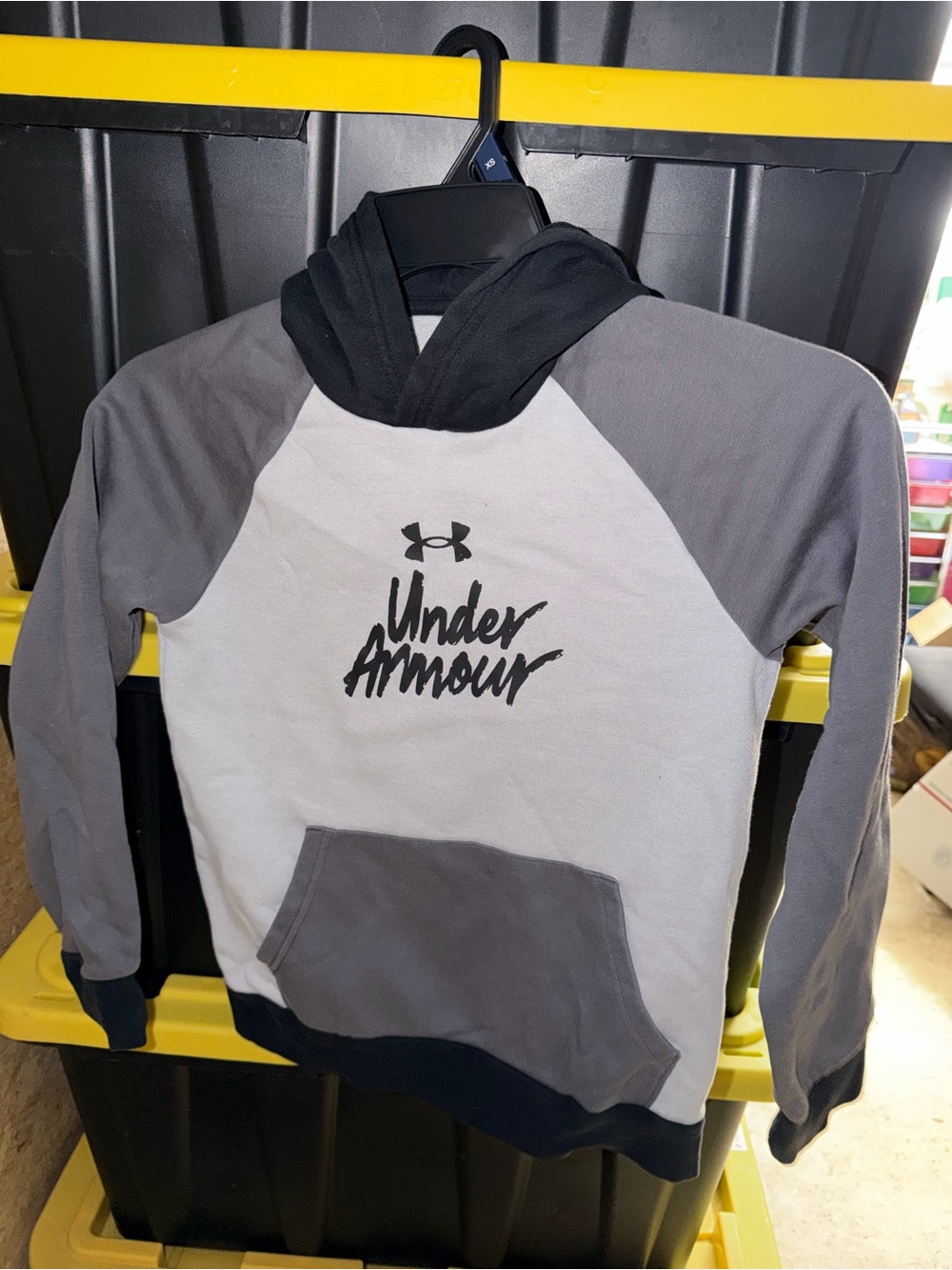 Under Armour Black & Light Gray Fleece-Lined Hoodie